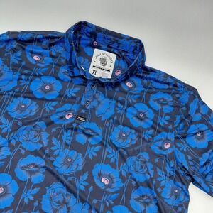 Savage Tacticians Performance Polo XL Shirt Poppy Floral AOP SAVTAC Golf Pew Pew
